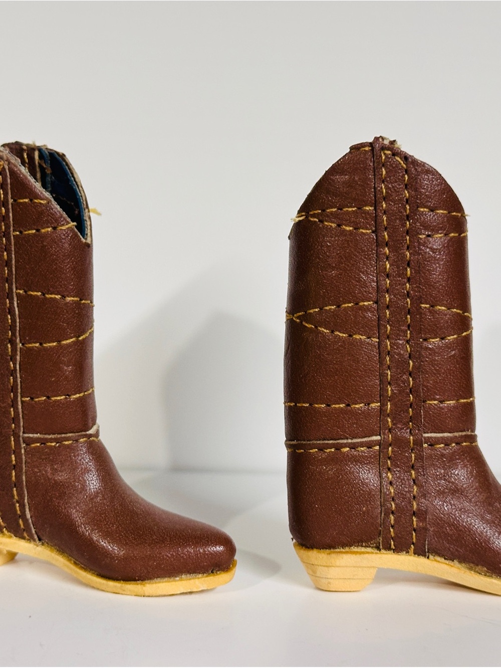 Brown Mini Cowboy Boots - Pair